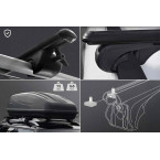 Ford Tourneo Custom Ara Atkı Bold Bar Gri 122-144 cm 2 Parça Plastik Kilit 2024 ve Sonrası