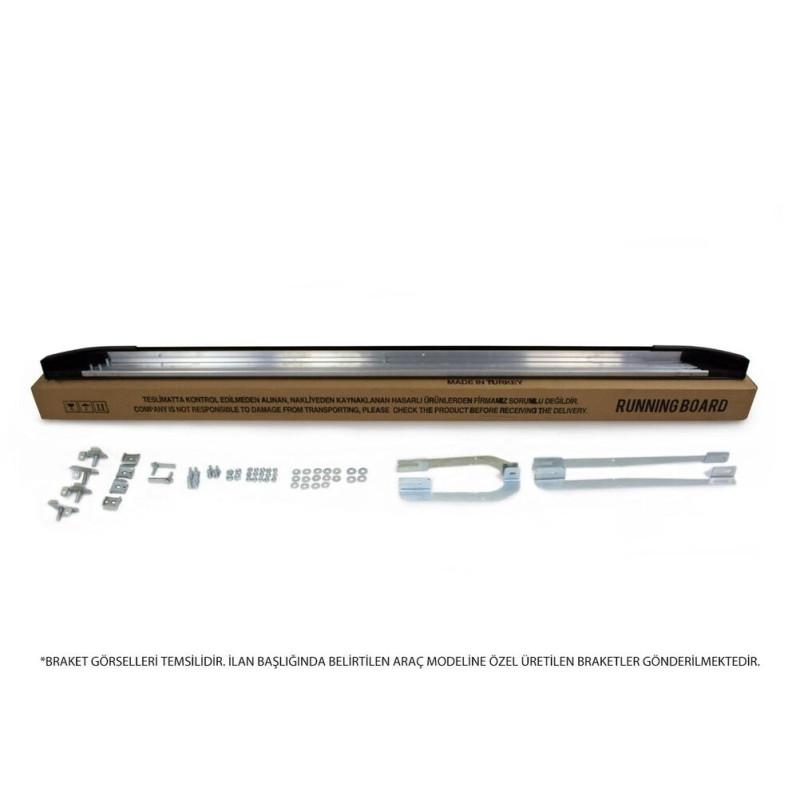 OMSA Ford Tourneo Connect Dot Line Yan Basamak Siyah Kısa Şase 2022 ve Sonrası