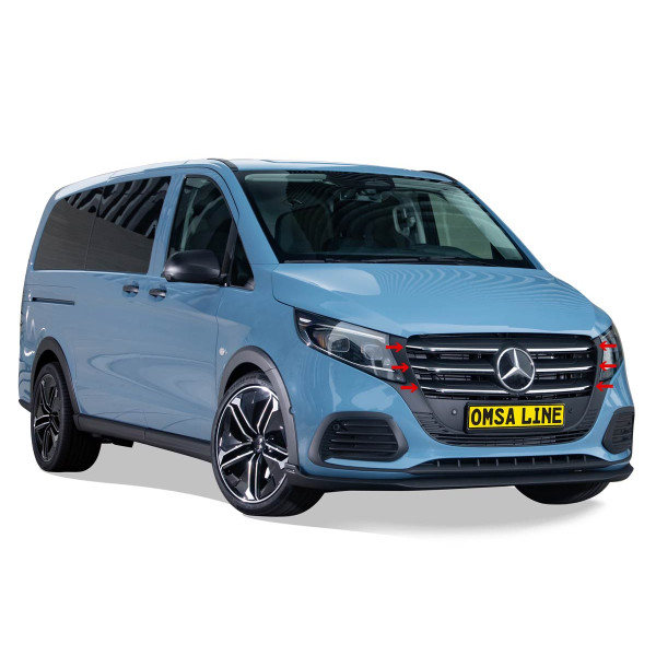 OMSA Mercedes Vito W447 Krom Ön Panjur 6 Parça 2024 ve Sonrası