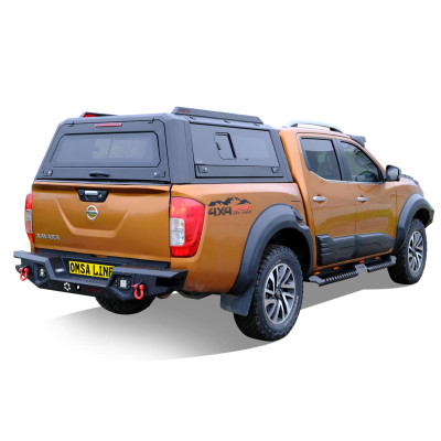 OMSA Nissan Navara ile uyumlu Omcap Camlı Kabin Paslanmaz Çelik Sürgülü Yan Camlar 2015 ve Sonrası