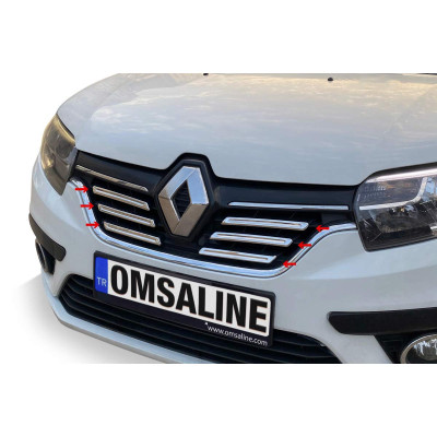OMSA Renault Symbol 3 Krom Ön Panjur 6 Parça 2017 ve Sonrası