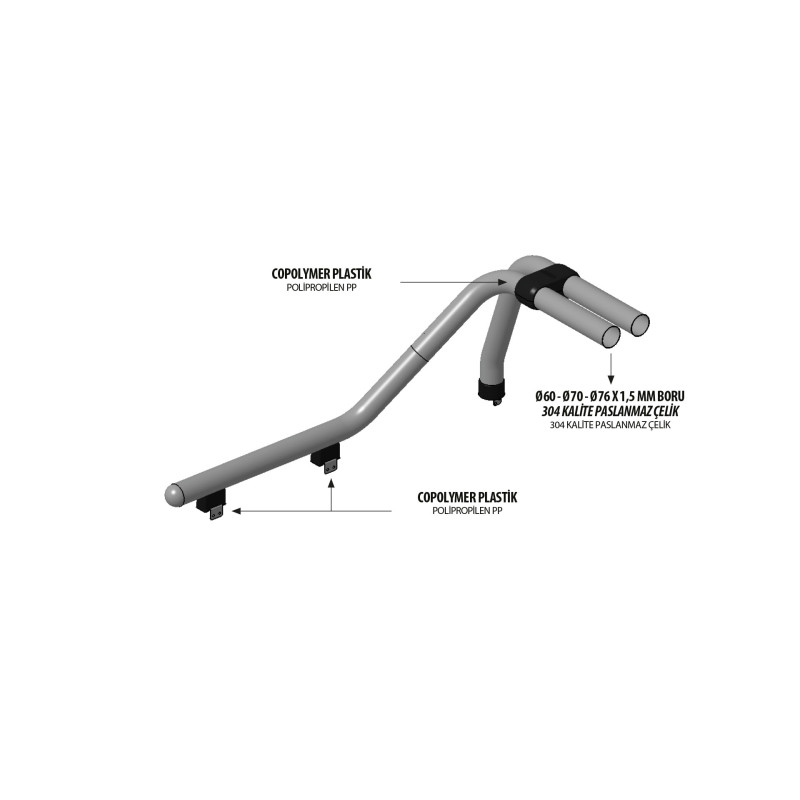 OMSA Ssangyong Korando Sports Kobra Roll Bar Çap:60 Krom 2011-2018 Arası