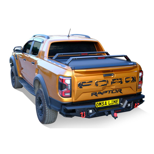 OMSA VW Amarok Dakar Kasa Üstü Ara Atkı 2 Parça Siyah 130-177cm 2023 ve Sonrası