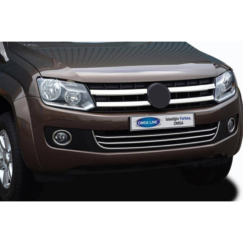 OMSA VW Amarok Krom Ön Tampon Çıtası 3 Parça 2010-2021 Arası