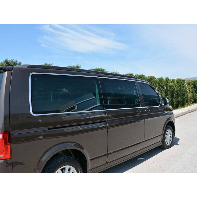 OMSA VW T6.1 Transporter Krom Cam Çerçevesi 14 Parça Tek Sürgü (Uzun Şase)  2020-2023 Arası