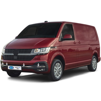 OMSA VW T6.1 Transporter Krom Ön Tampon Alt Izgara 4 Parça 2020-2023 Arası