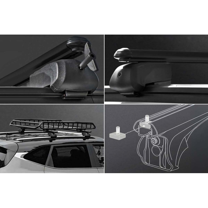 Opel Zafira B Bold Bar V2 Ara Atkı Gri 2 Parça 120cm 2005-2011 Arası