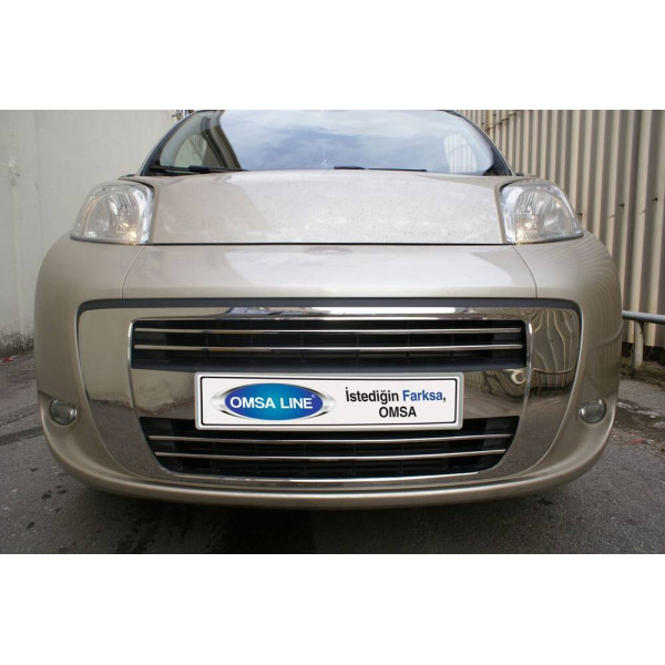 OMSA Peugeot Bipper Krom Ön Tampon Çıtası 4 Parça 2008 ve Sonrası